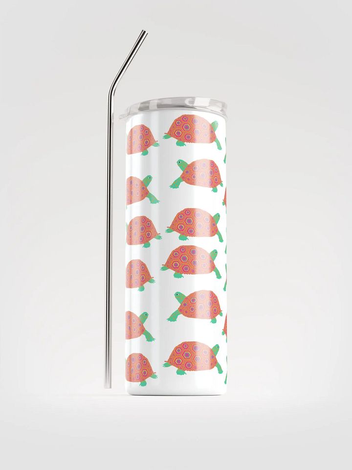 Miniaday Designs Orange Turtles Stainless Steel Tumbler on White product image (1)