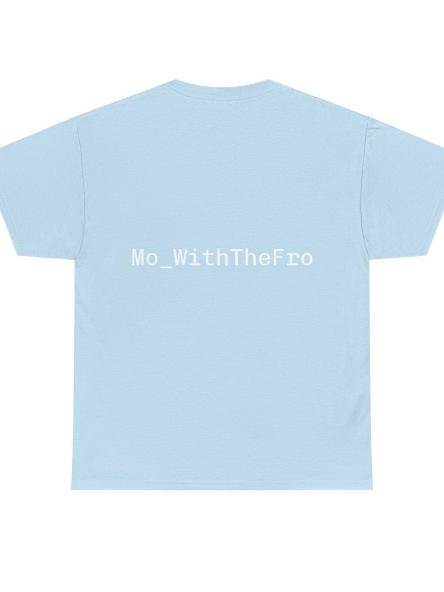 Mo_WithTheFro light blue T-shirt white logo, cotton product image (3)