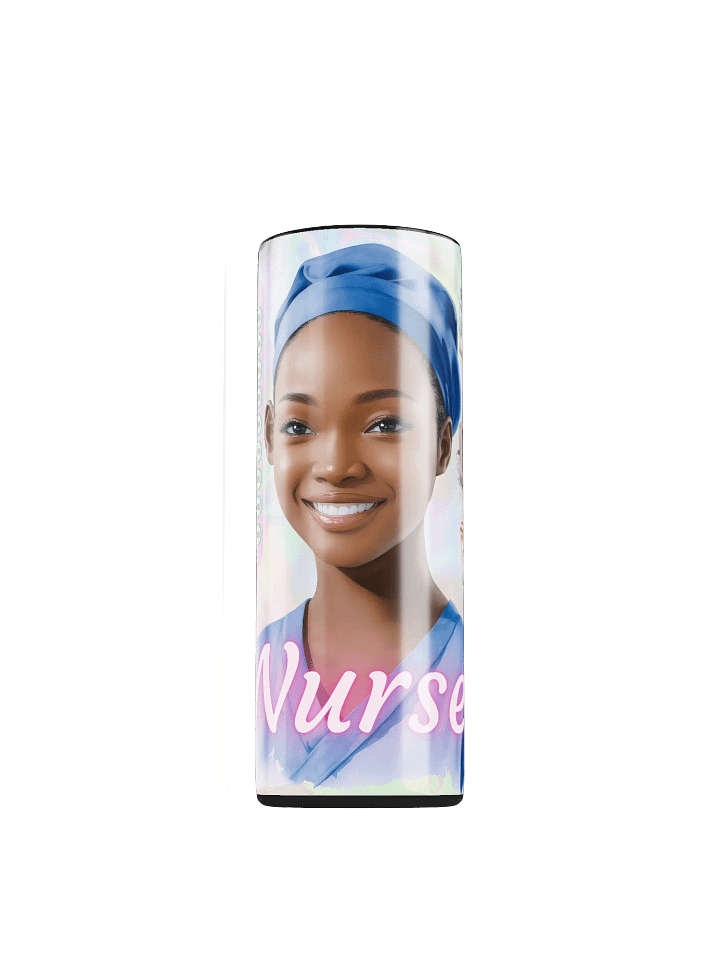 Black Nurse 20 oz Skinny Stainless Steel Tumbler product image (1)