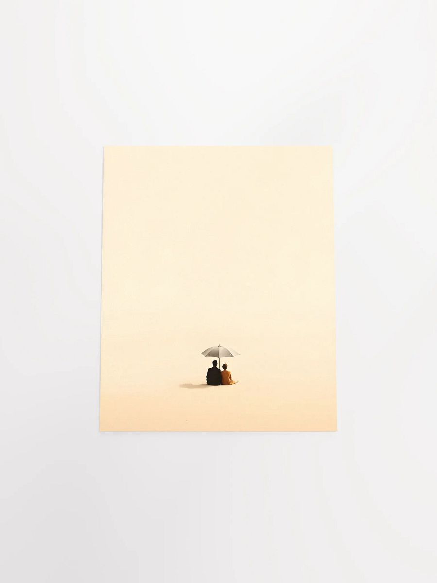 Couple Staring in the Desert Under an Umbrella product image (29)