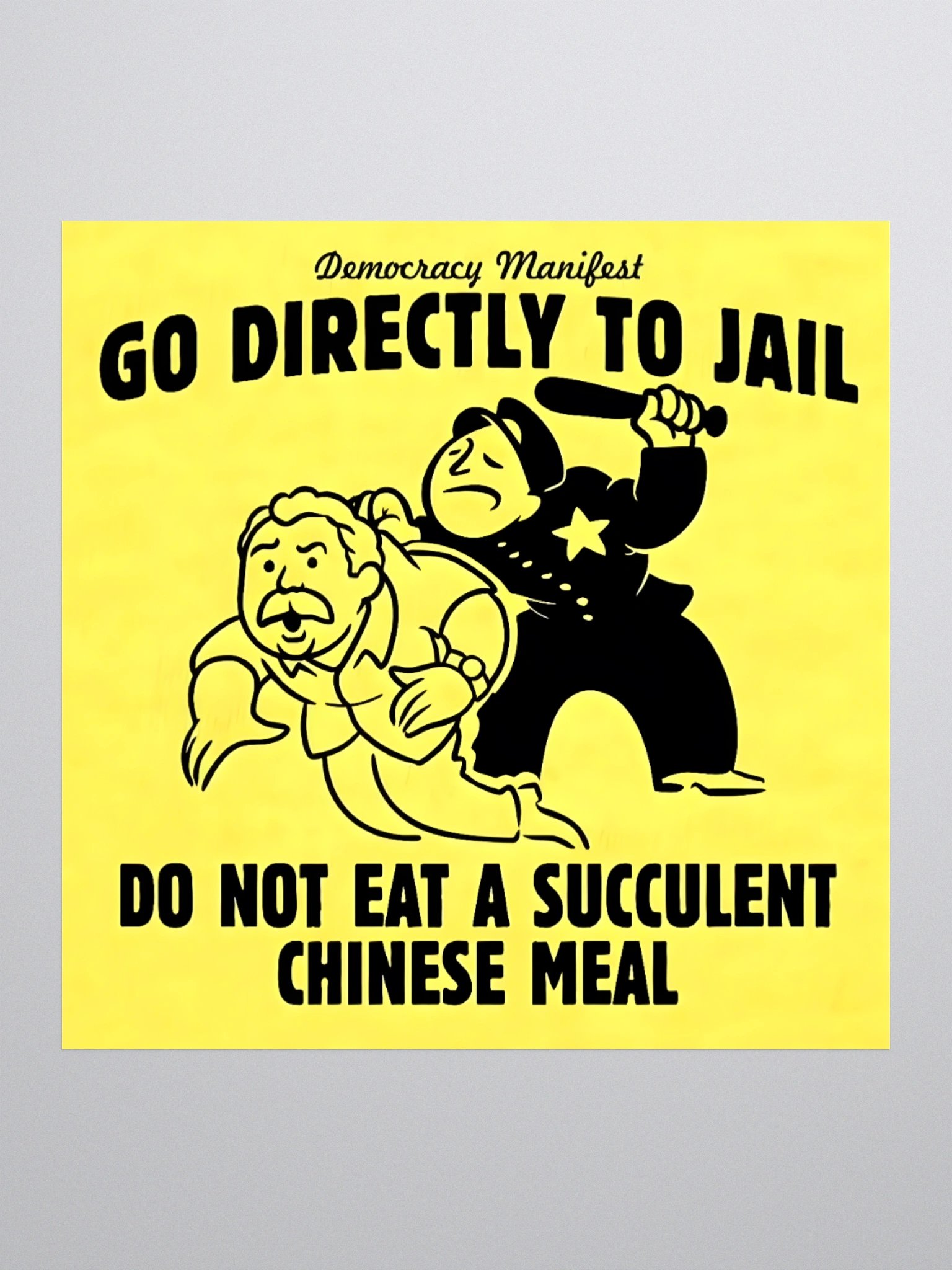DO NOT EAT Democracy Sticker product image (1)