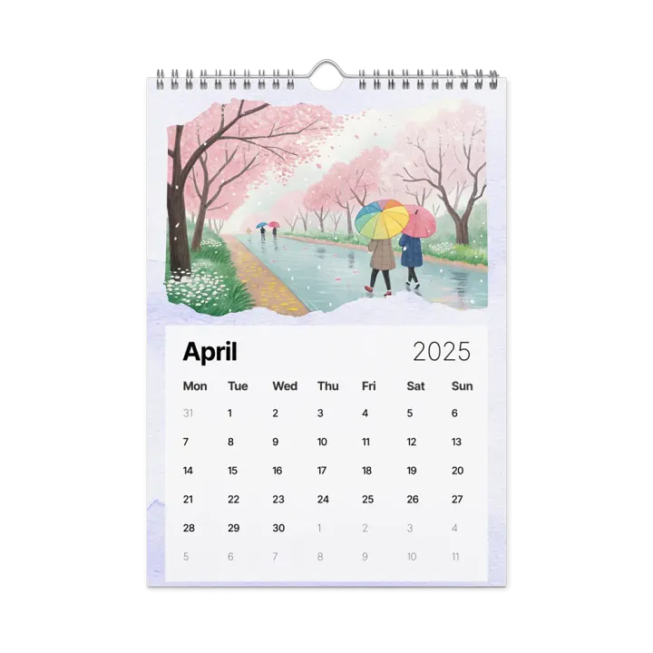 WATERCOLOR SEASONAL SCENES WALL CALENDAR 2025 product image (1)