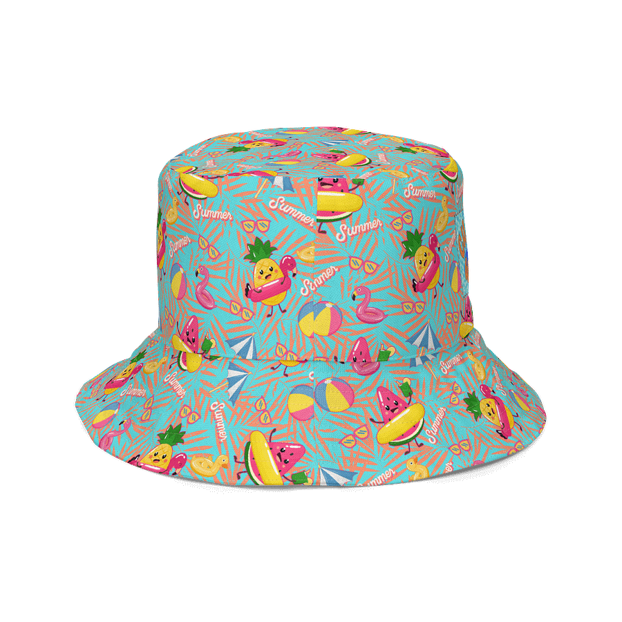 Cool Stripes and Fun Vibes Reversible All-Over Print Bucket Hat product image (10)