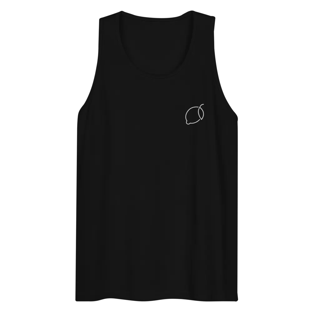 Cdog Spins Lemon Black/White Embroided Tank Top product image (10)