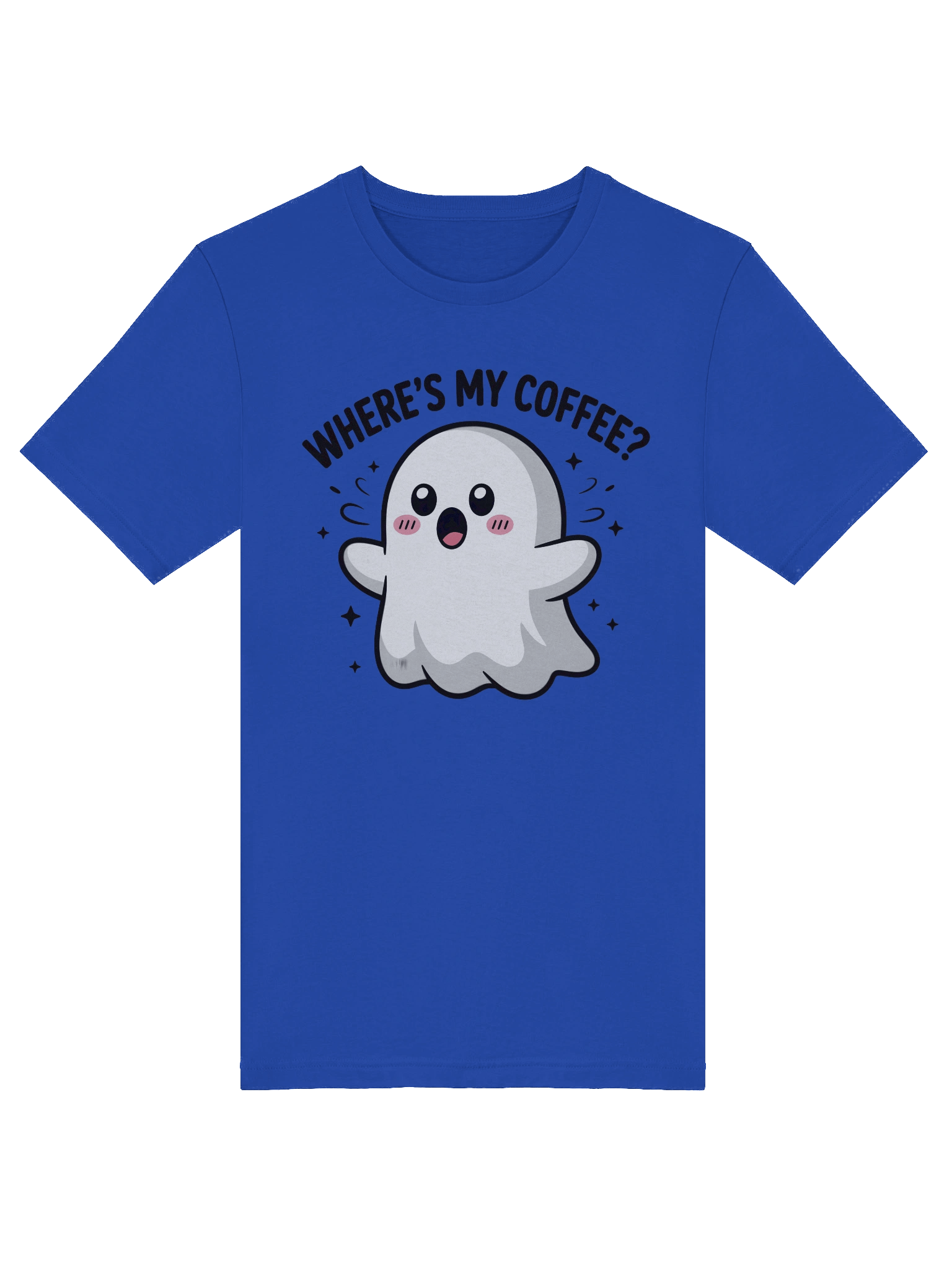 Whimsical Ghost 'Where's My Coffee?' T-Shirt product image (5)