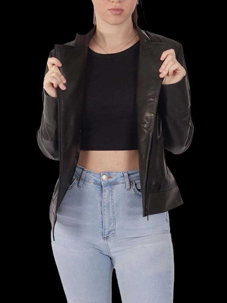 Ladies Giah Leather Blazer product image (3)