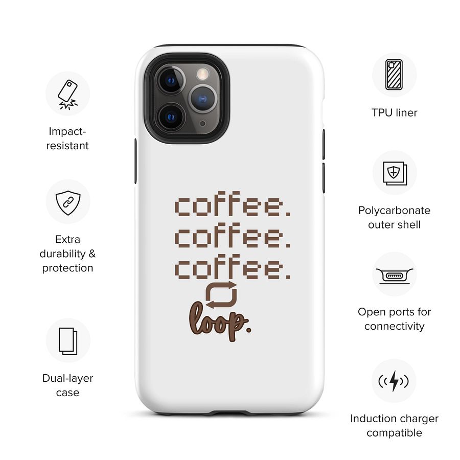 Funny Minimalist Coffee iPhone Case I Quote Phone Cover for Caffeine Addicts I MAGSAFE COMPATIBLE product image (2)