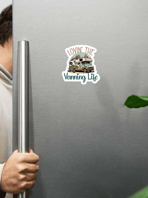 Lovin' the Vanning Life Die-Cut Magnet product image (1)