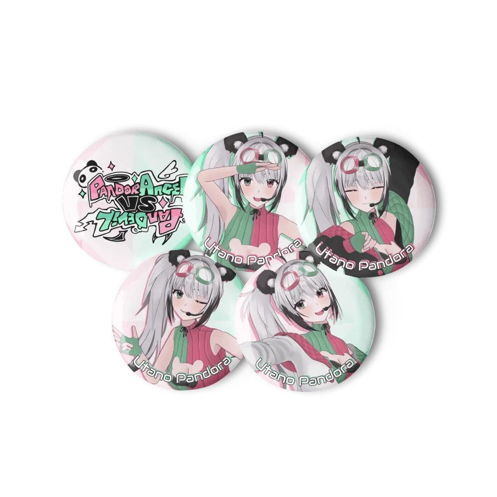 Utano Pandora 'PandorAngel vs PanDevil' Badge Set (2.25 inch version) product image (2)