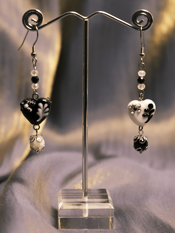 i feel Yearning - Moonstone, tourmaline, & onyx earrings product image (1)