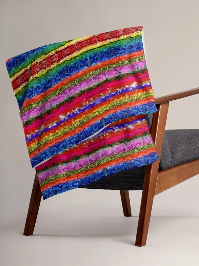 Colorful on sale striped blanket