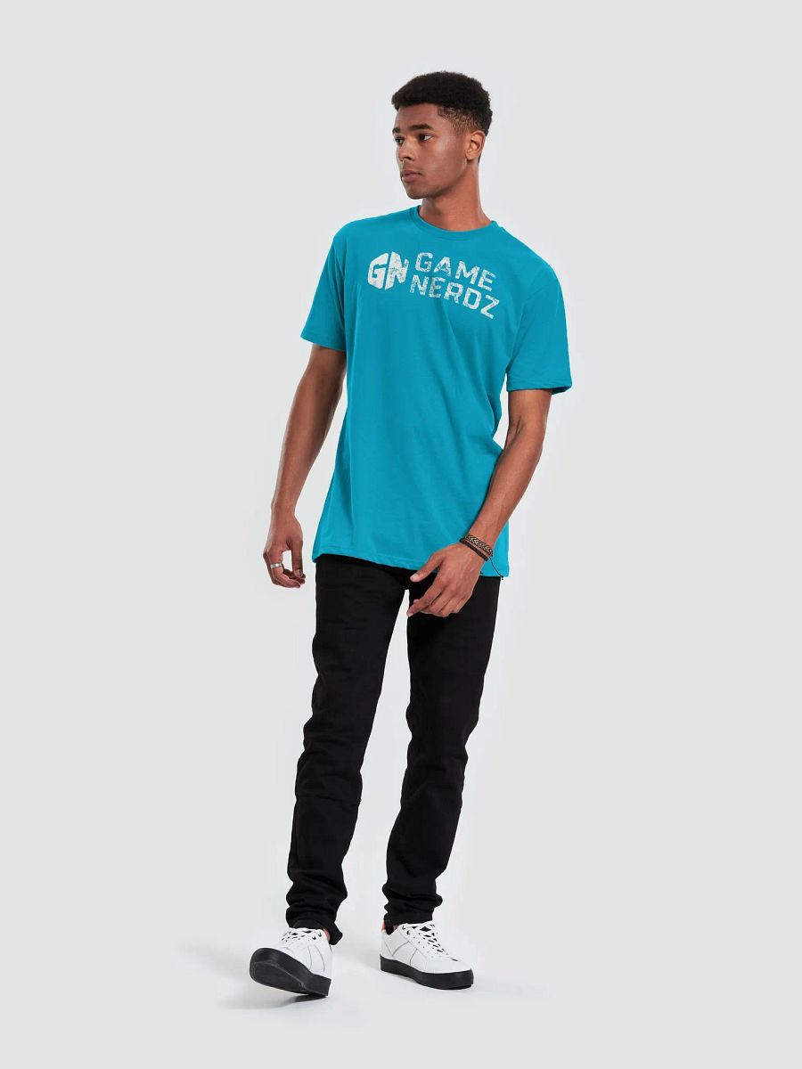 Game Nerdz Vintage Logo Supersoft T-Shirt Blue product image (6)