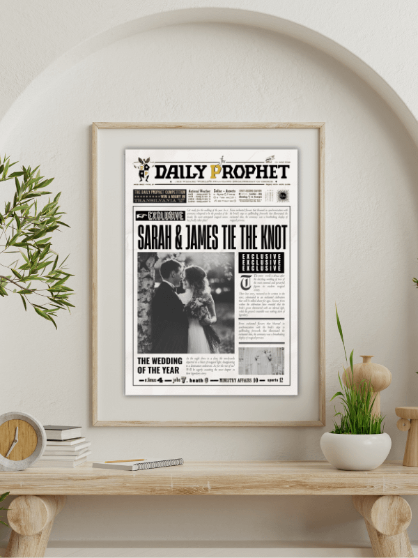 Magical Wedding Newspaper Daily Prophet Template I 100% Customizable product image (7)