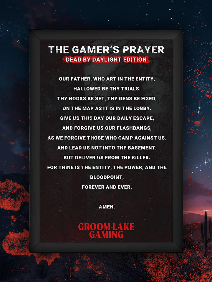 The Gamer's Prayer: DBD Edition product image (1)
