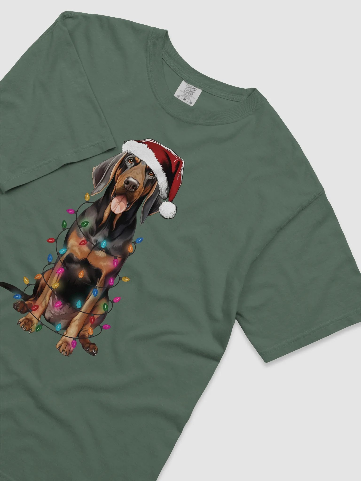 Funny Black and Tan Coonhound Christmas T-Shirt for Coonhound Paw-rents product image (11)