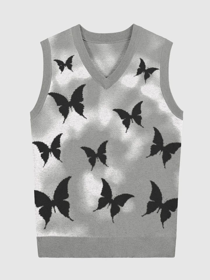 Butterflies - Knitted V-Neck Vest - Knitted V-Neck Vest product image (1)
