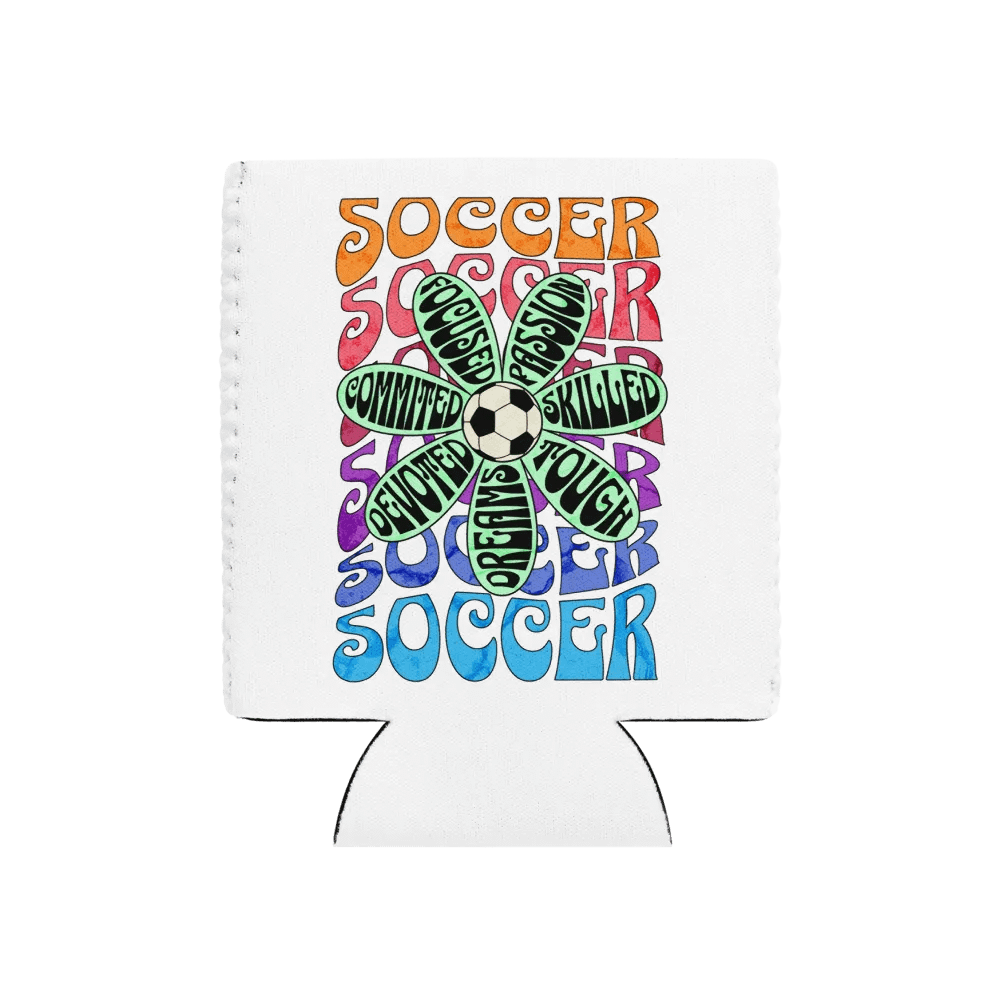 Flower Soccer Motivational Dreams Can Cooler product image (1)