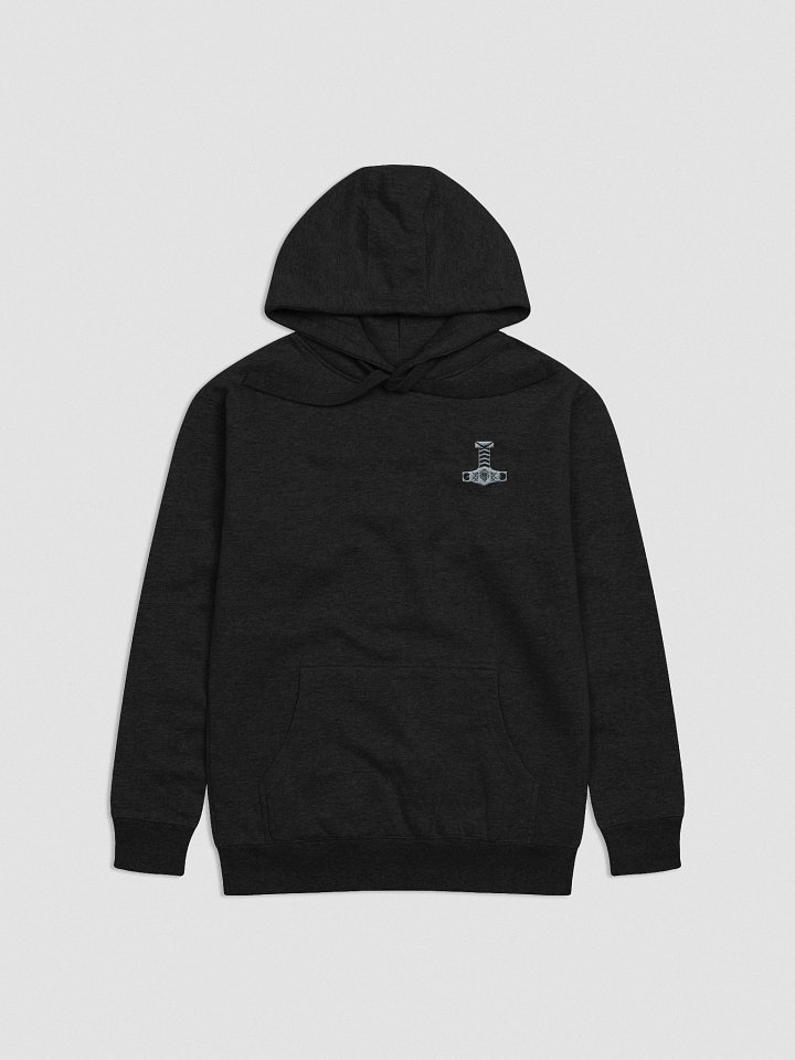 Mjölner with Bindrunes - Hoodie (Silver) product image (1)