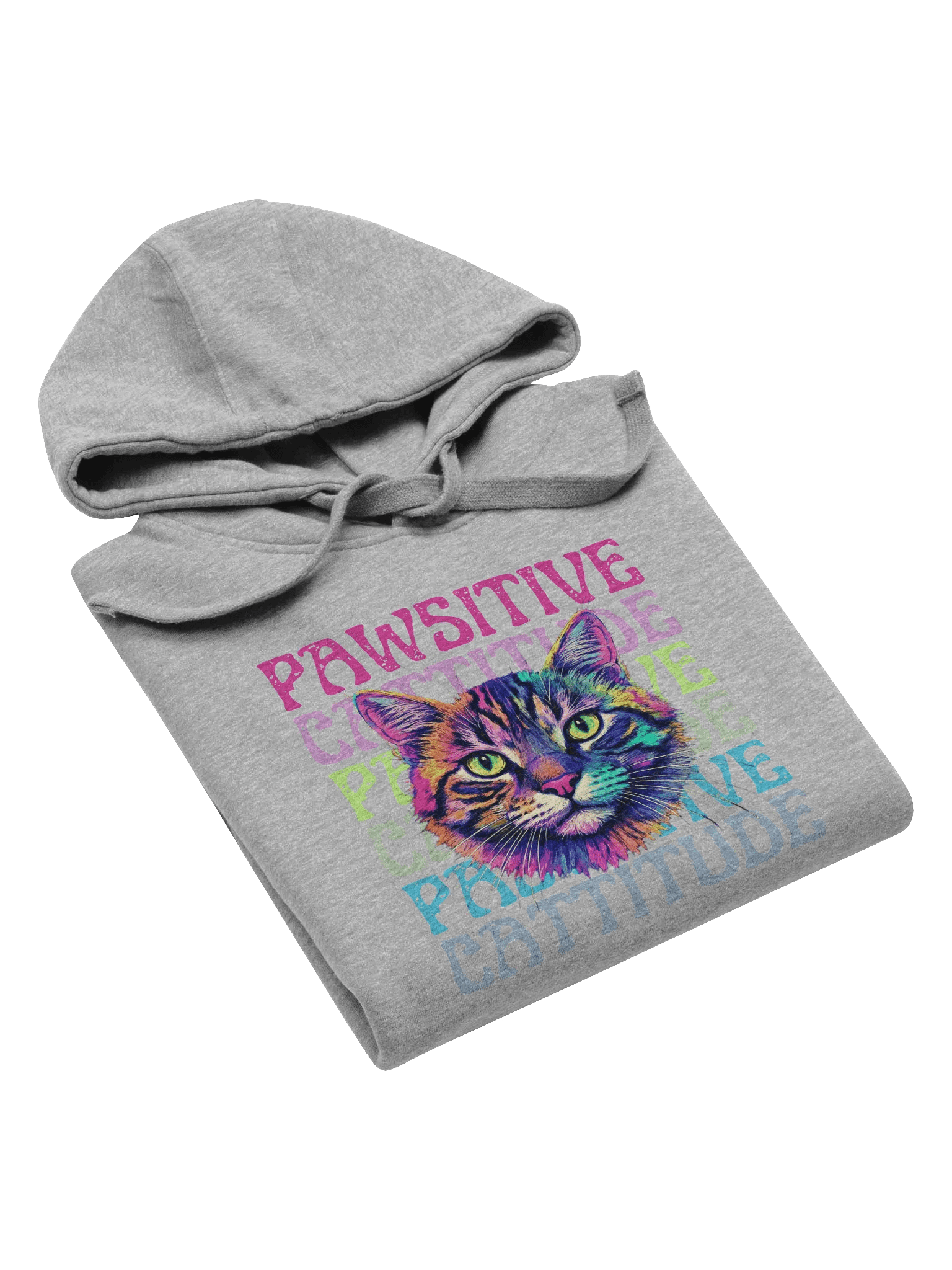 Pawsitive Cattitude Front Graphic Hoodie product image (11)