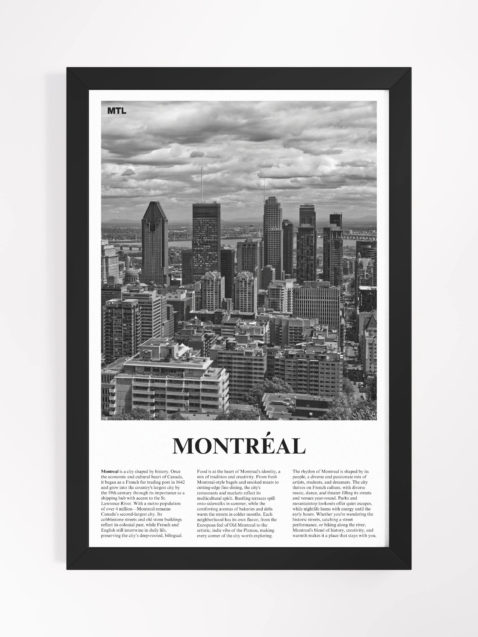 Montreal 01 Newspaper Poster | Framed product image (5)