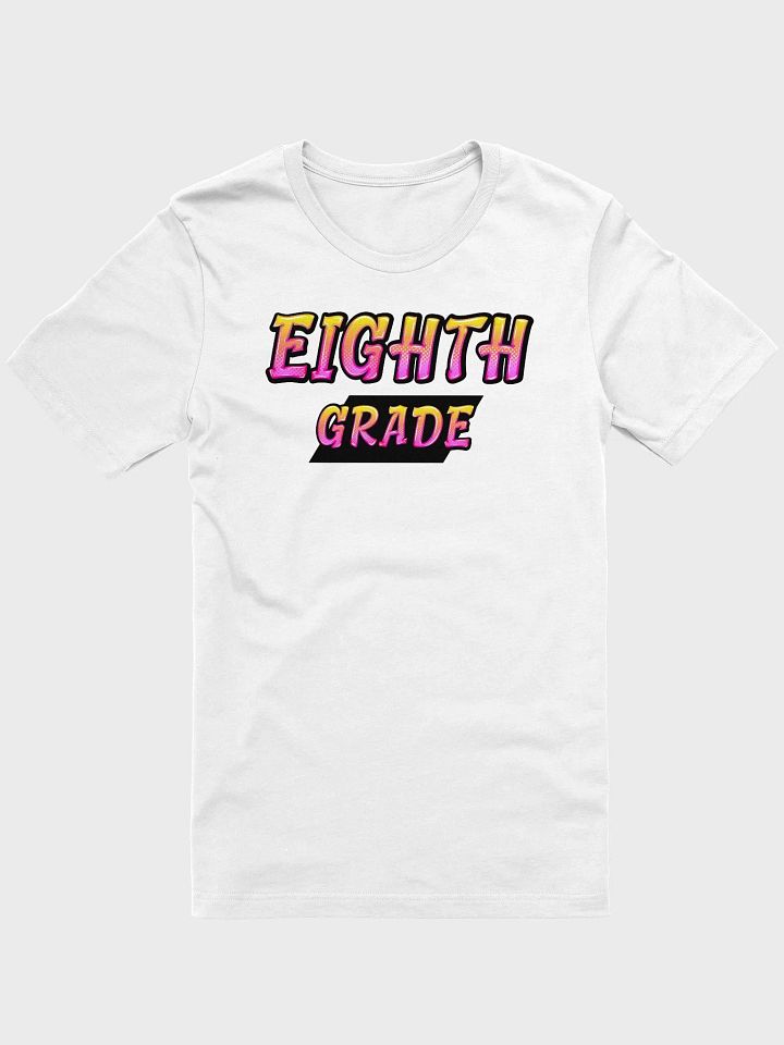 EIGHTH GRADE Teacher Shirt - Pink + Yellow Bold Letters product image (2)