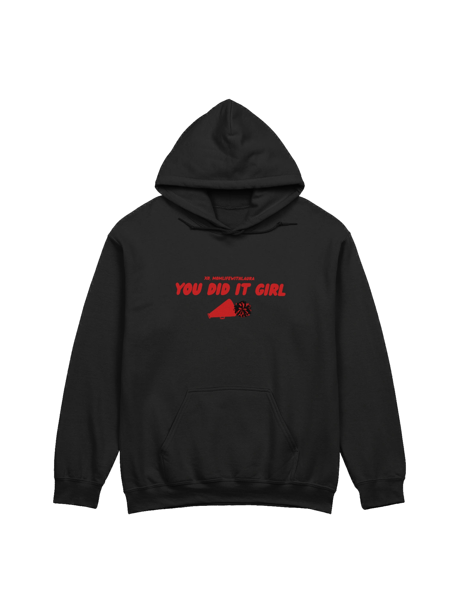 You Did it Girl Cheer Hoodie - Black/Red product image (1)
