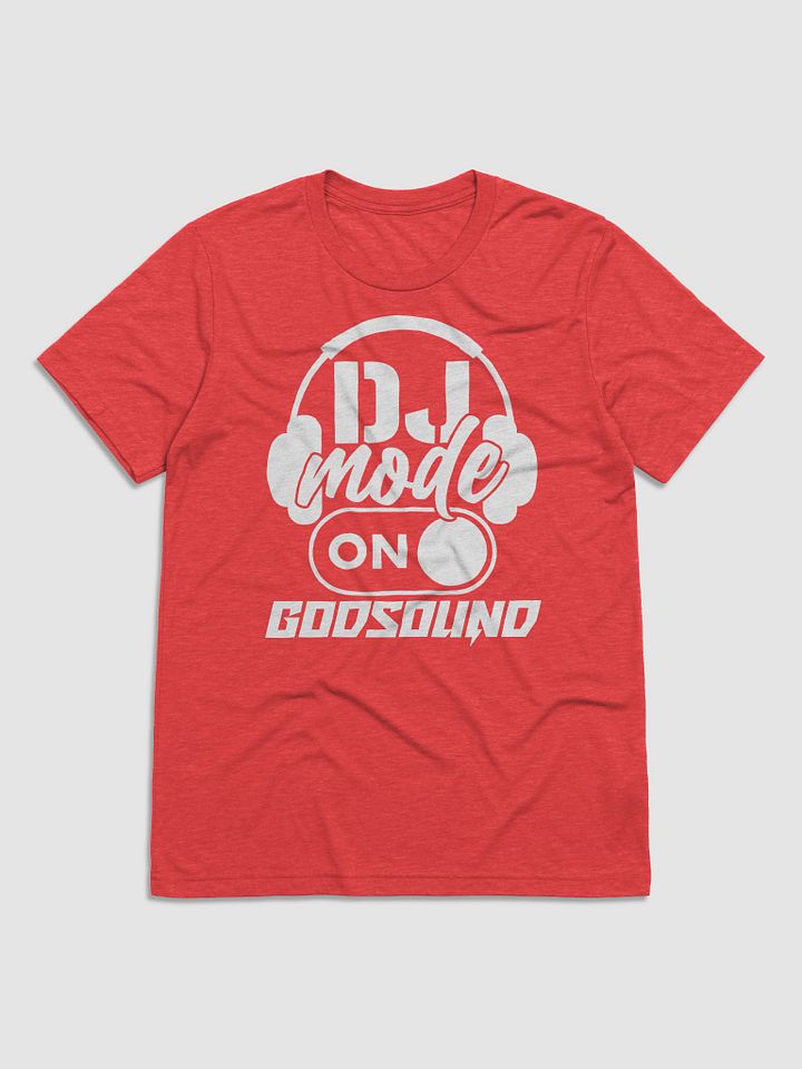 DJ T-SHIRT DJ Mode On Slogan Bella+Canvas Triblend Short Sleeve T-Shirt in Red product image (1)