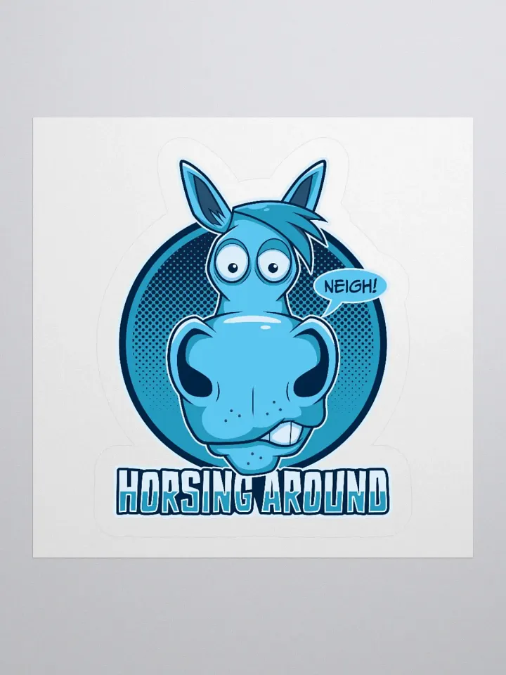Funny Retro Horse Lover Sticker – Horsing Around product image (2)