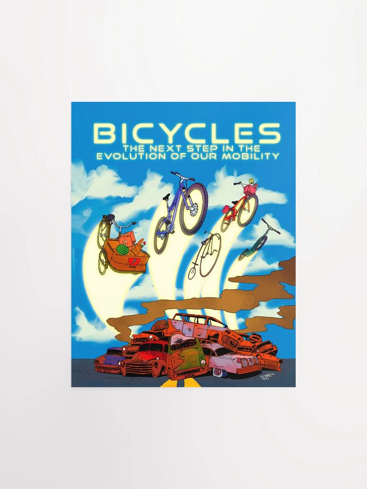 BICYCLES & THE EVOLUTION OF MOBILITY POSTER product image (1)