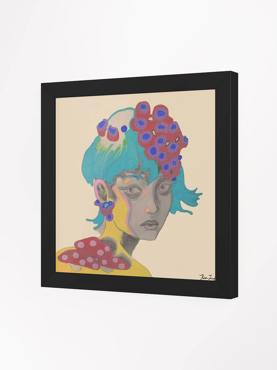 The Girl With the Mushroom Earring Framed Square Print product image (19)