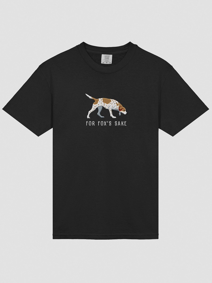 For Fox's Sake T-Shirt(Embroidered) of an American Foxhound(Tan & White) product image (15)