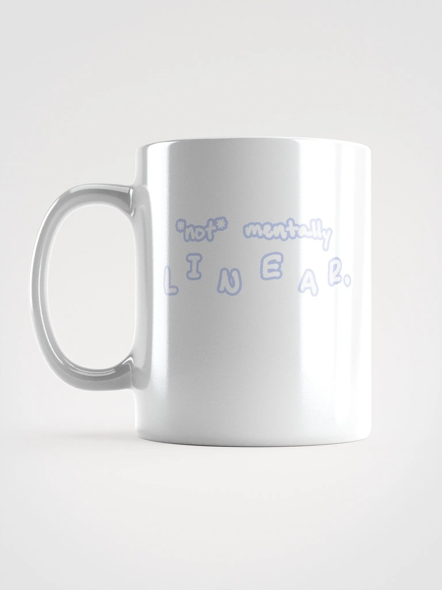 *not* mentally linear (lined design, #BDCAEF) glossy white mug product image (11)