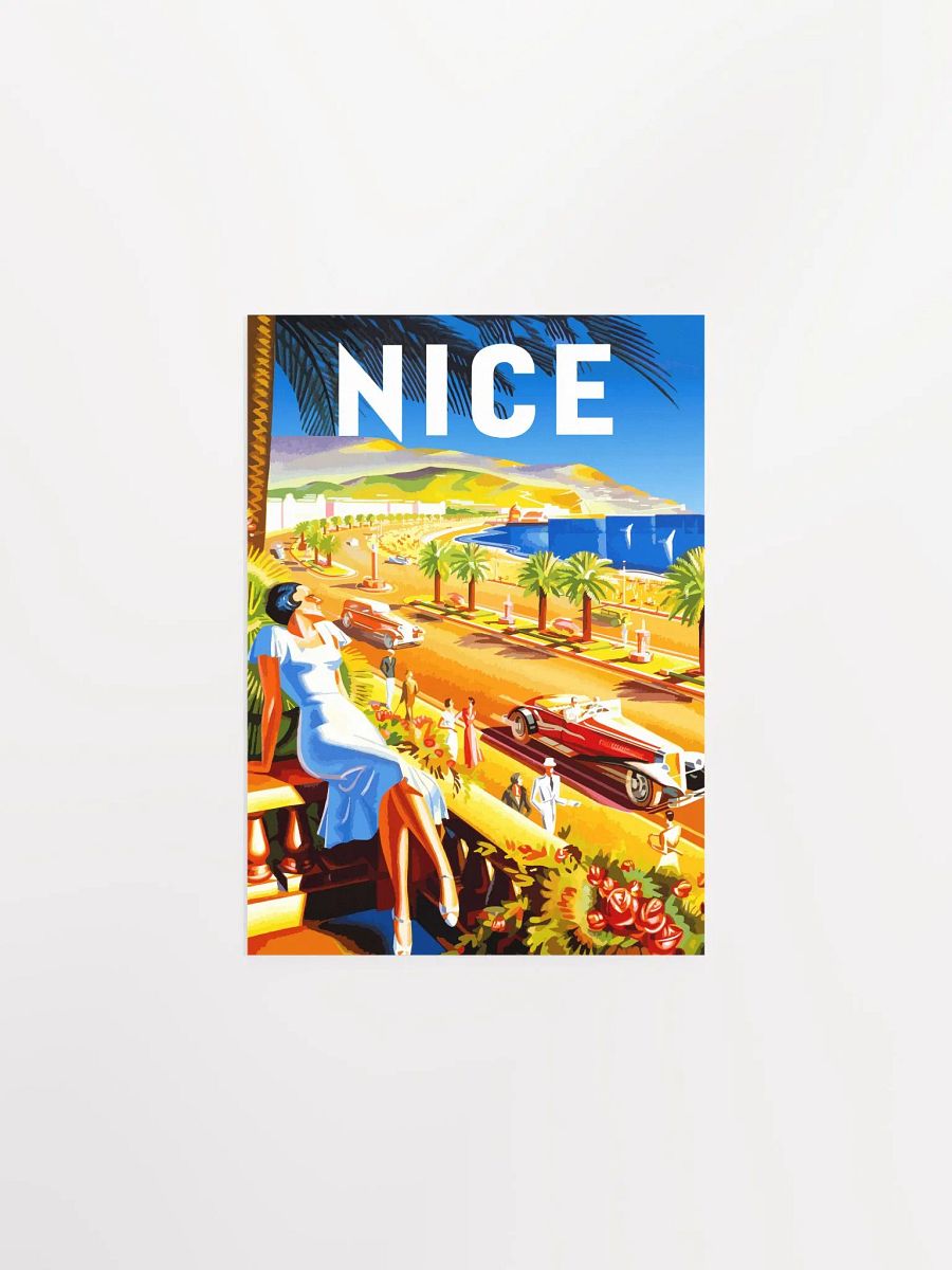 Nice, France, 1930 — retro vintage travel poster, art deco poster, art deco print, art deco wall art, vintage poster product image (7)