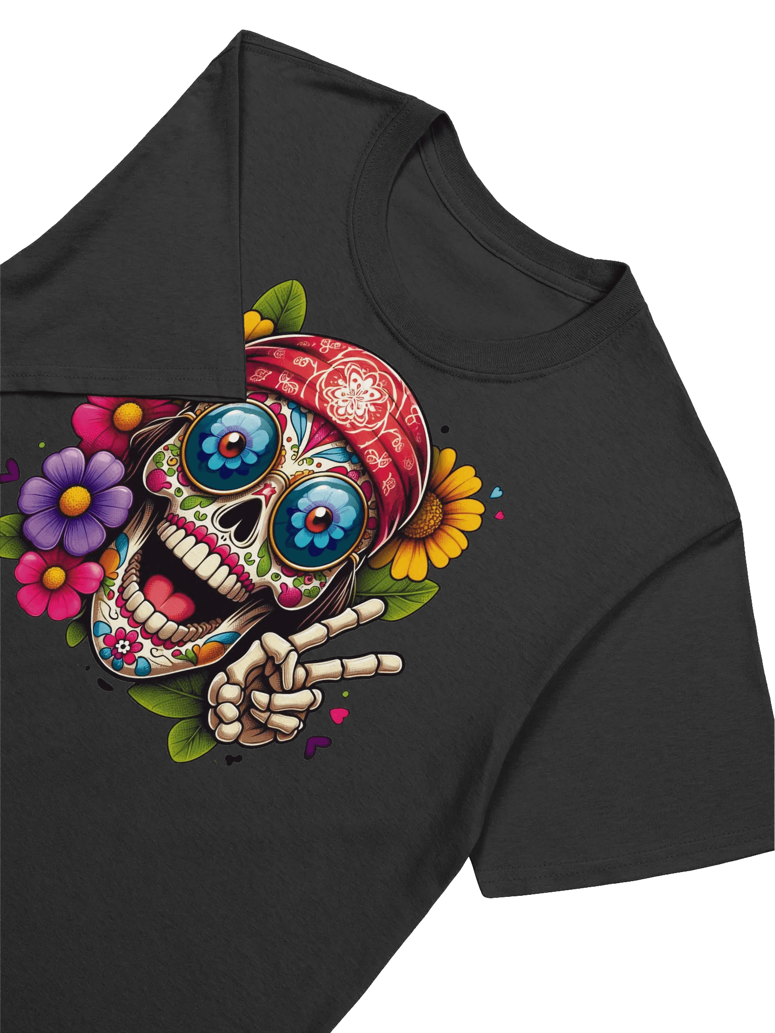 Sugar Skull Art - A Colorful Cultural Fusion T-Shirt product image (17)