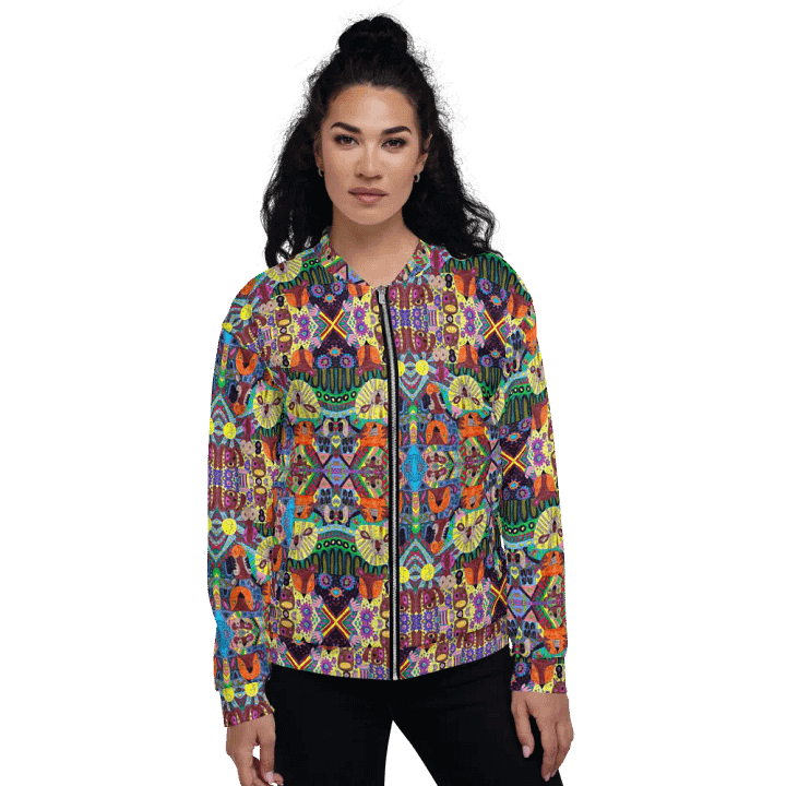 Abstract Doodle Animals Unisex Bomber Jacket product image (1)