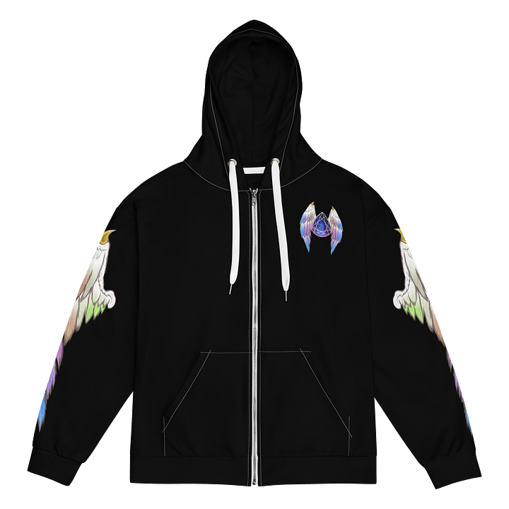 Rainbow Pride Angel Zip-Up Hoodie product image (1)
