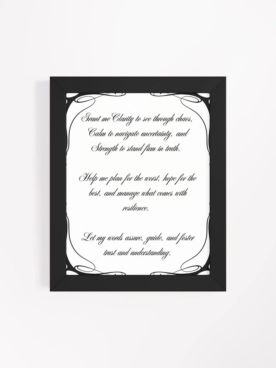 Clarity, Calm, and Strength Framed Poster product image (15)