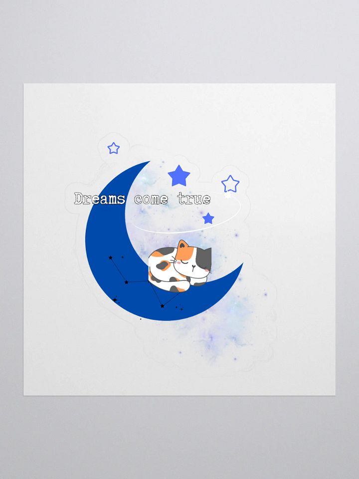 Dreamy Cat Crescent Moon Stickers product image (1)