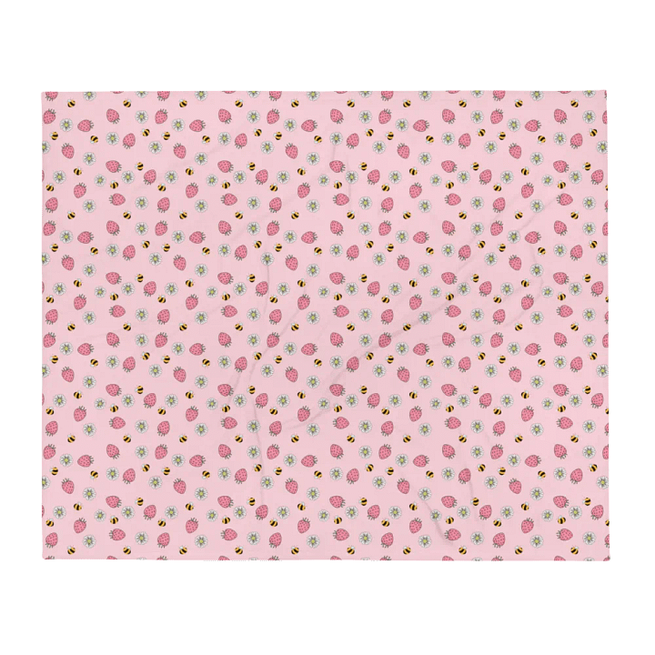 Strawberries And Flowers Blanket product image (1)