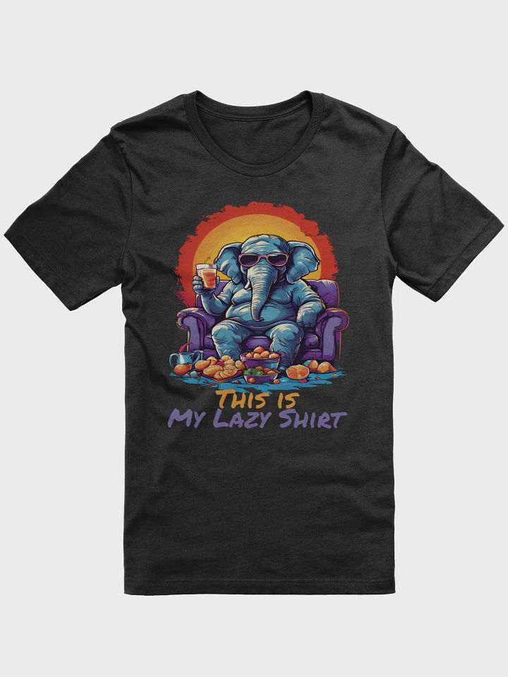 This is My Lazy Shirt - Funny Elephant Lounge T-Shirt with Sunglasses on Bella Canvas 3001 Super Soft Tee product image (1)