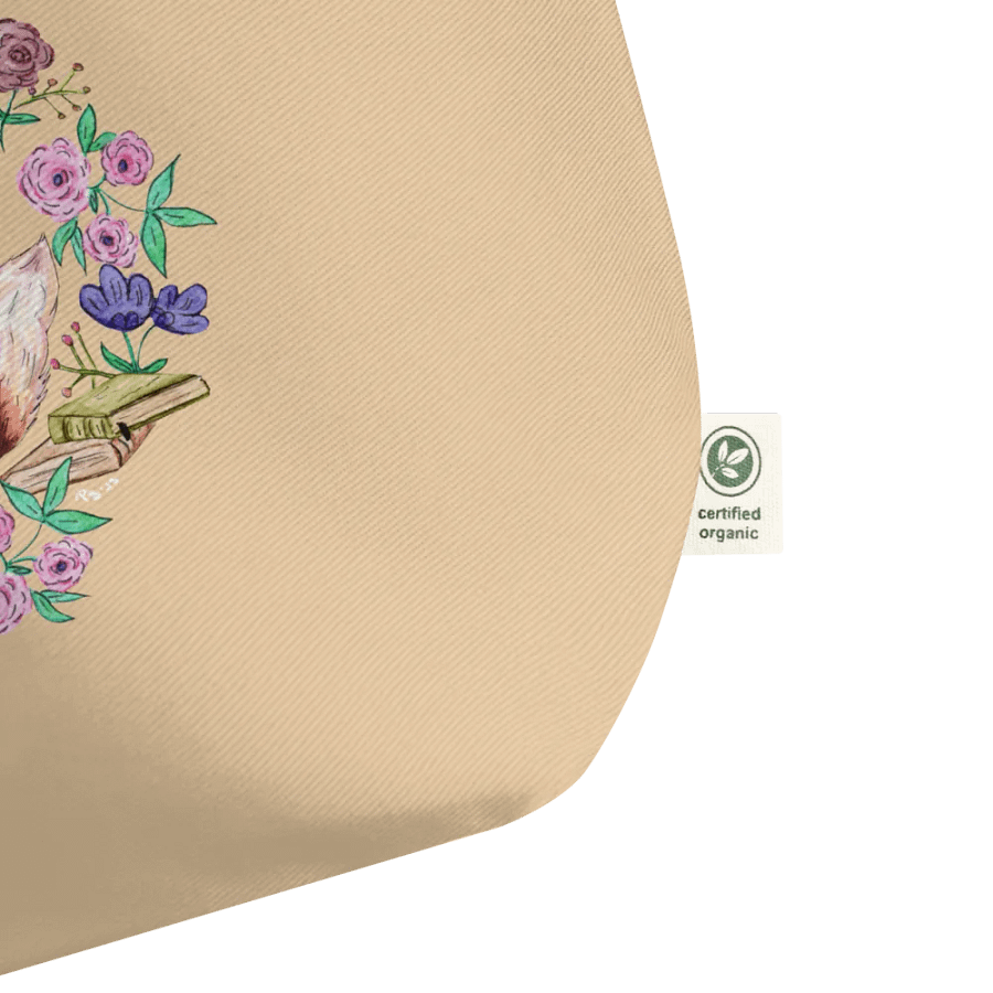 Book Smart Fox Tote, Tan product image (3)