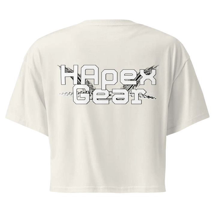 Women's Premium Crop Top - Embroidered - White HApex Gear Black Logo product image (1)