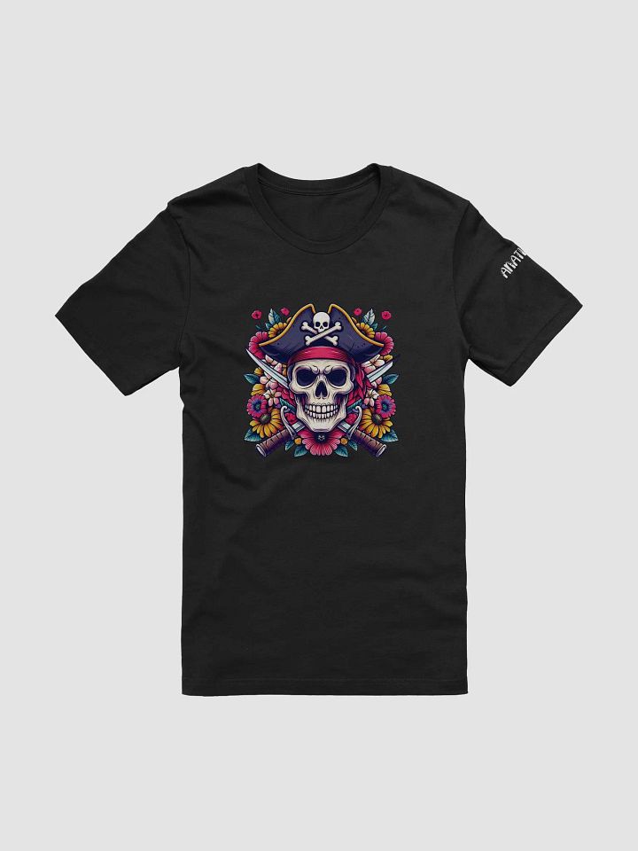 Floral Pirate Skull Supersoft T-Shirt product image (1)