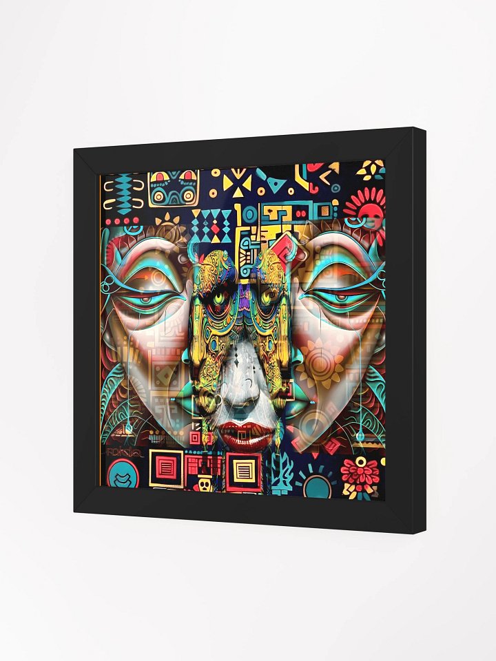 Symmetry Unveiled Framed Poster/Naïve Art, digital abstract product image (9)