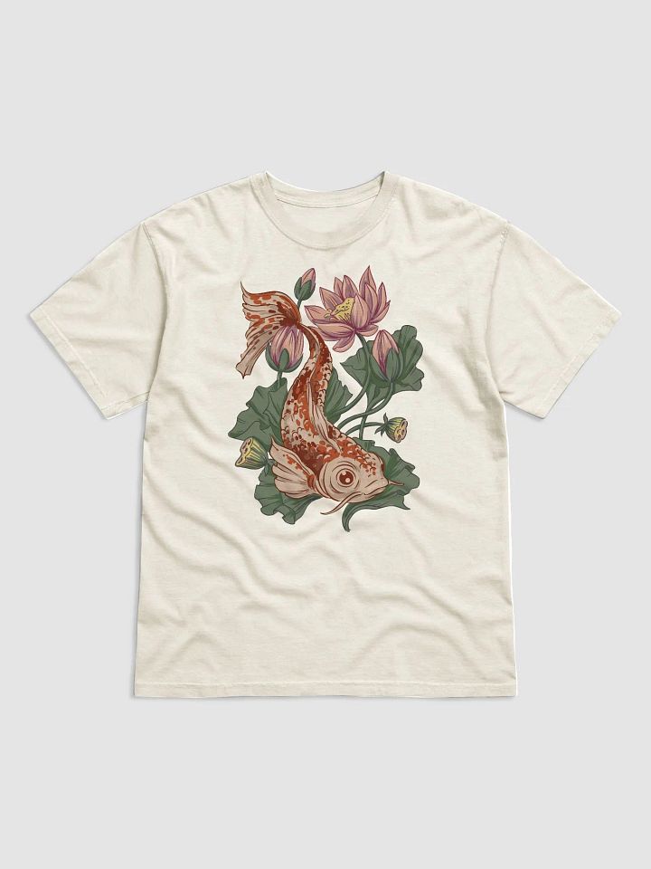 Goblincore and Cottagecore Shirts for Fish Lovers | Koi Fish Among Lotus Flowers Botanicals T-Shirt product image (11)