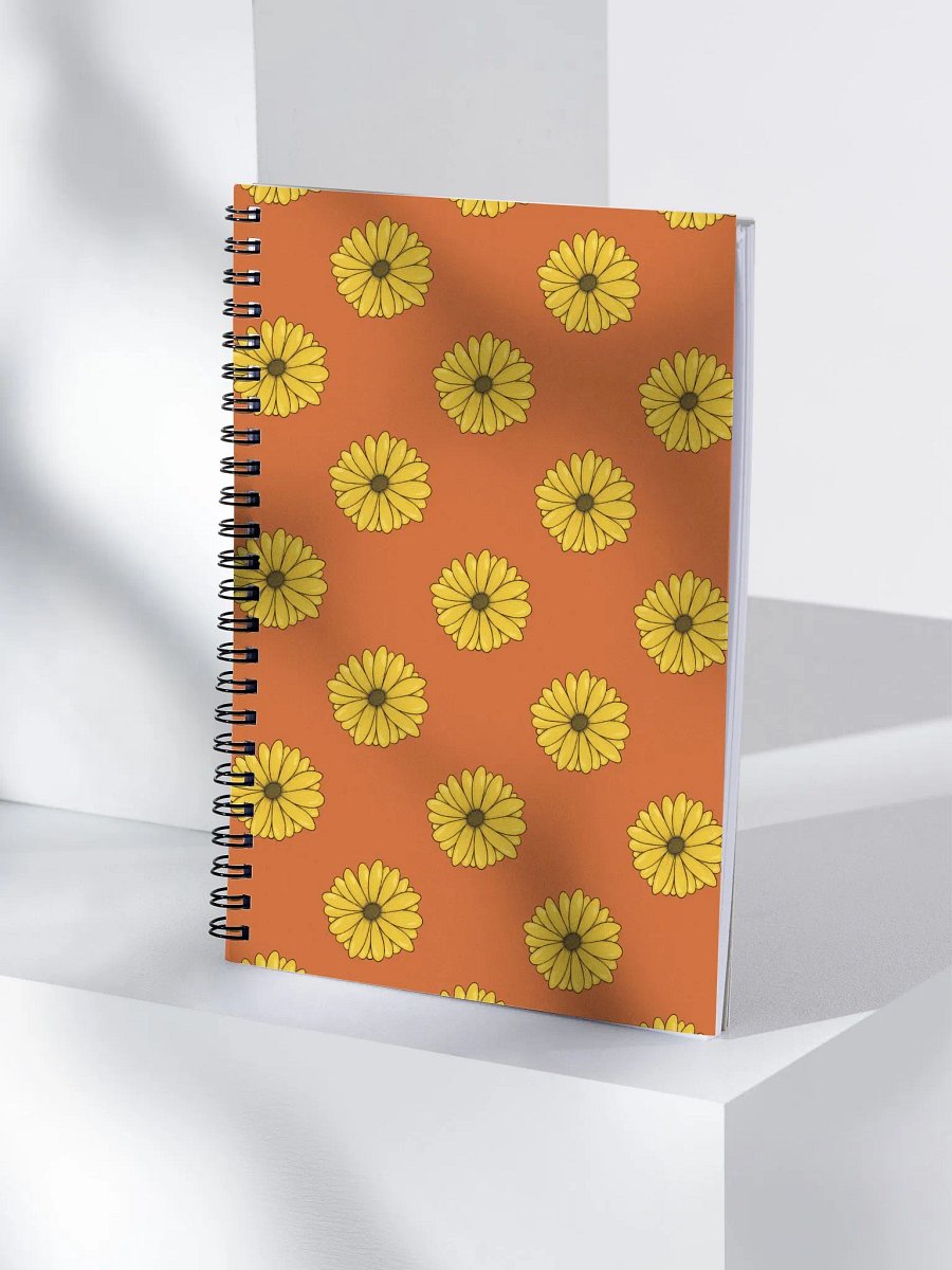 Orange Daisy Spiral Notebook product image (4)