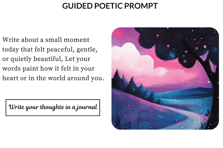 Guided Poetic Prompt Card- #2 product image (1)