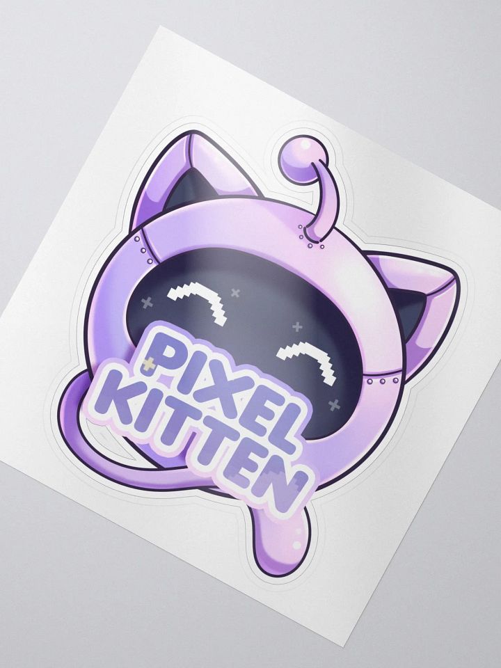 Pixel Kitten Robot Logo Sticker product image (2)