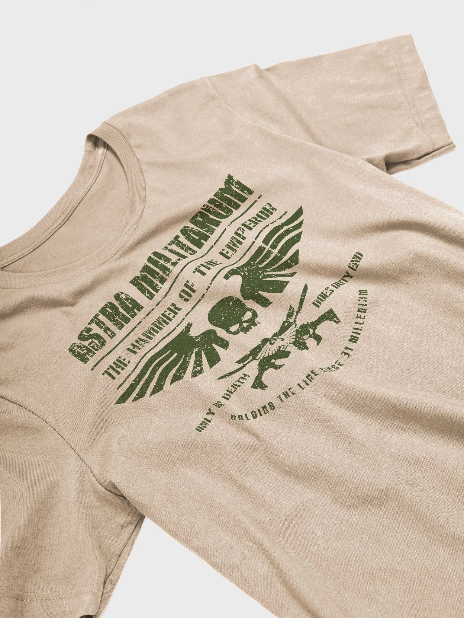 Astra Militarum Warhammer 40k Retro Military Design | Imperial Guard Shirt Militay Green product image (13)