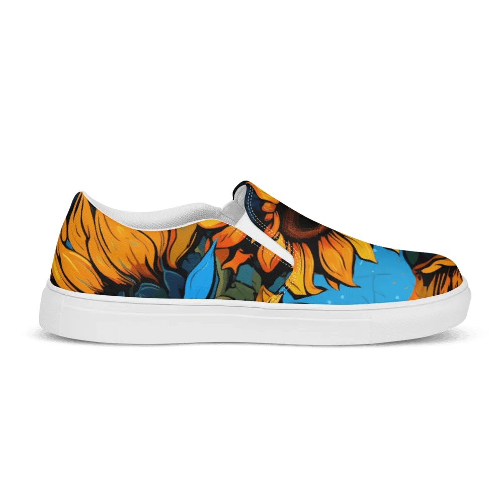 WaterColored Sunflower Slip-Ons product image (6)